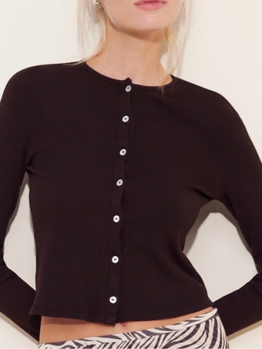 Donni Rib Cardigan - Picture 2 of 5